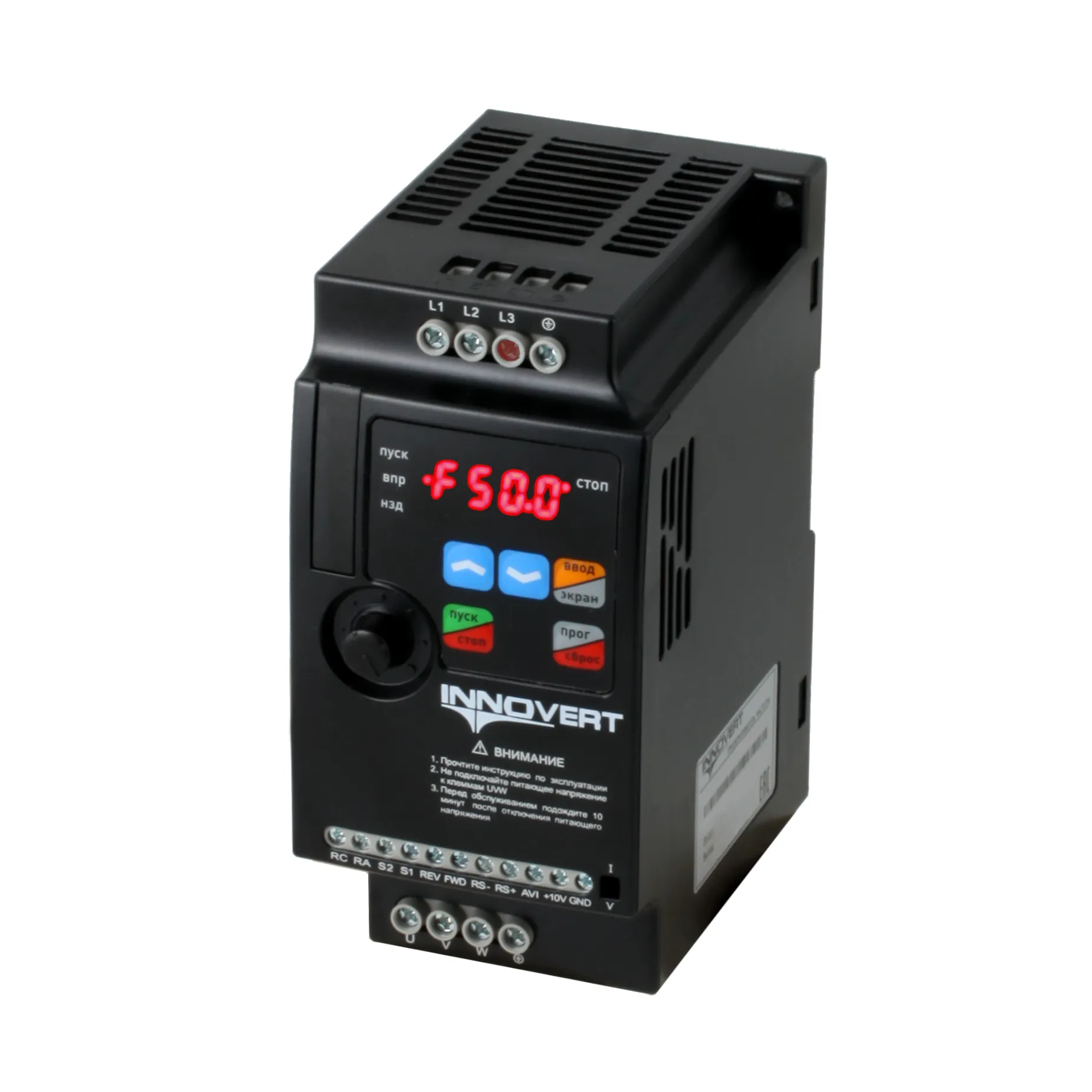2,2 кВт (вх: 1ф x 220В / вых: 3ф х 220В) Преобразователь INNOVERT ISD222M21E mini PLUS, выходной ток 11 А