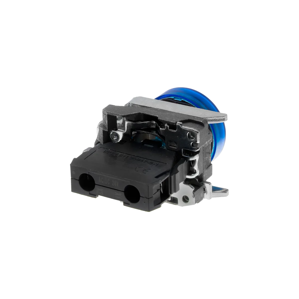 Лампа сигнальная синяя, 24V AС/DC, IP65, металл