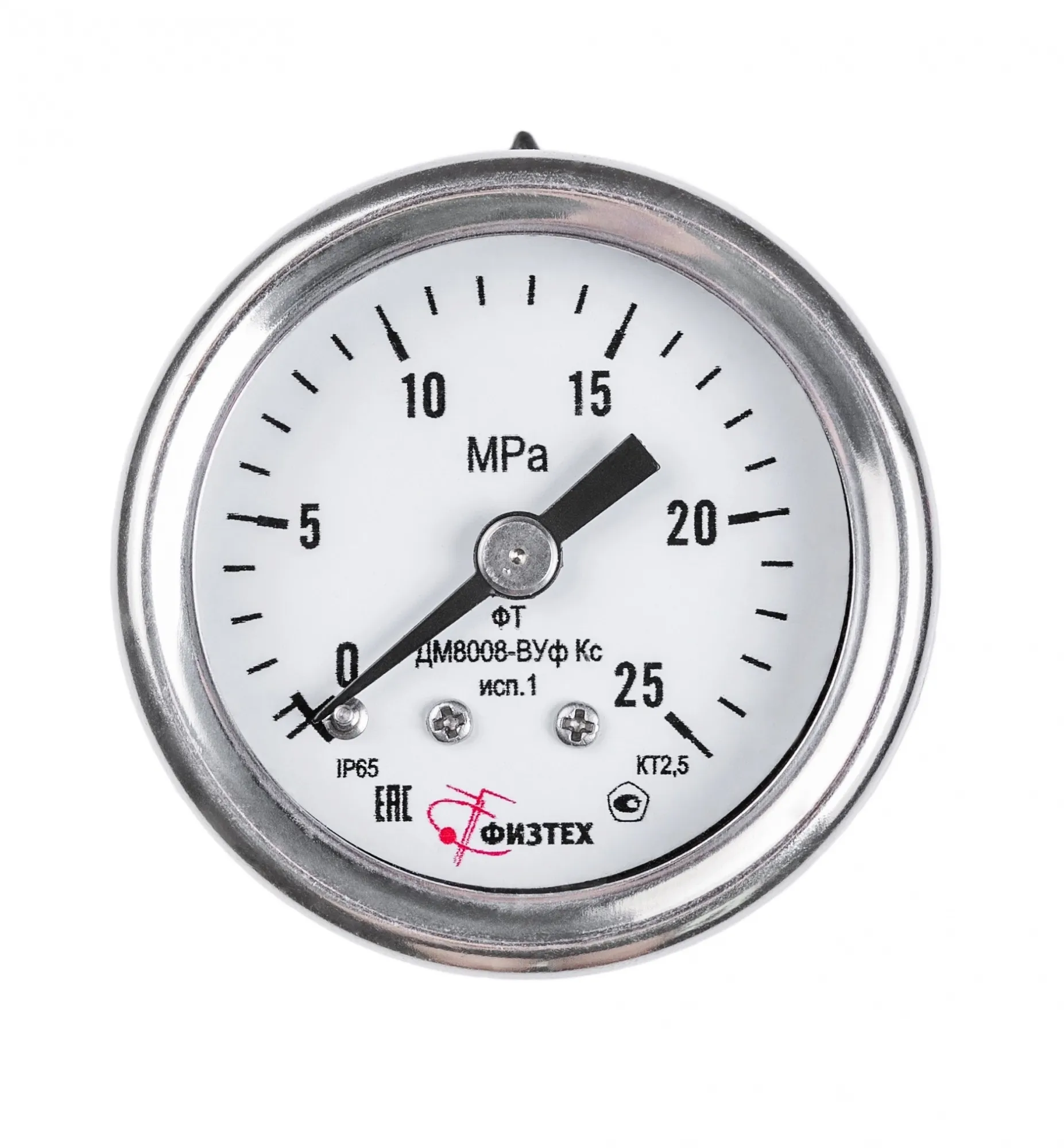 Манометры коррозионностойкие ДМ8008-ВУф Кс исп 1 ОШ d.40 Без заполнения (Диаметр: 40 мм)