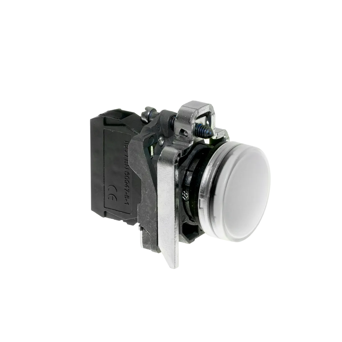 Лампа сигнальная белая, 220V AС/DC, IP65, металл