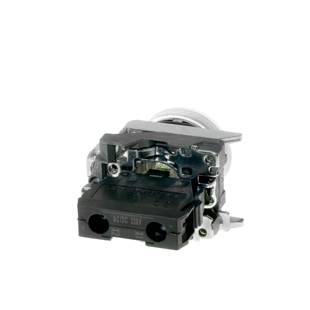 Лампа сигнальная белая, 220V AС/DC, IP65, металл
