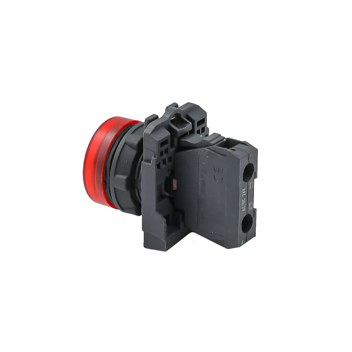 Лампа сигнальная красная, 24V AС/DC, IP65, пластик