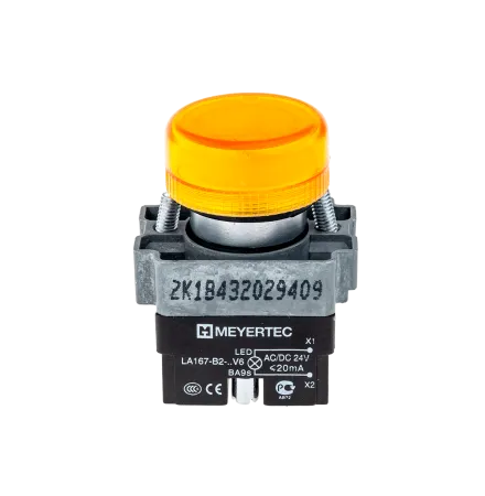 Сигнальная лампа желтый, 24V AC/DC