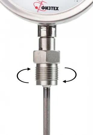Термометры биметаллические коррозионностойкие ТБф-222 с возможностью гидрозаполнения (Диаметр: 80 мм, 100 мм, 160 мм)
