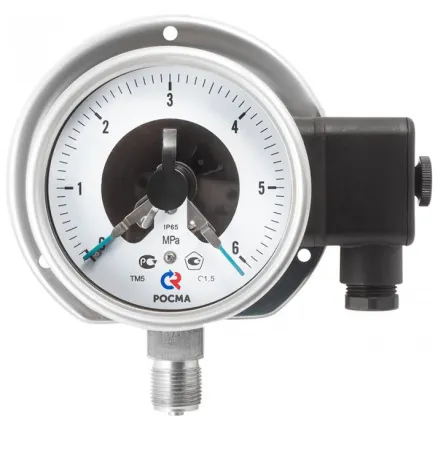 Манометры ТМ-521.05 и ТМ-621.05 кор­ро­зи­он­но­стой­кие виб­ро­ус­той­чи­вые с элек­тро­кон­такт­ной при­став­кой
