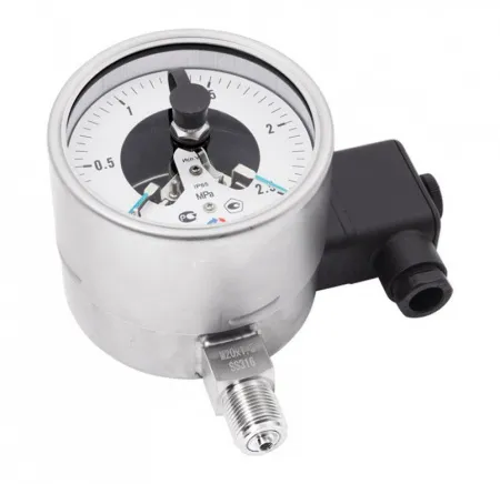 Манометры ТМ-521.05 и ТМ-621.05 кор­ро­зи­он­но­стой­кие виб­ро­ус­той­чи­вые с элек­тро­кон­такт­ной при­став­кой