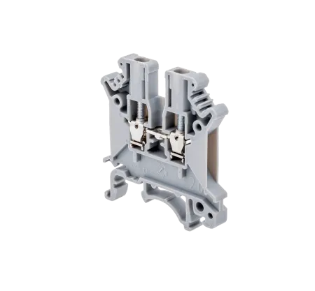 Клемма винтовая проходная, 2.5 мм², серая