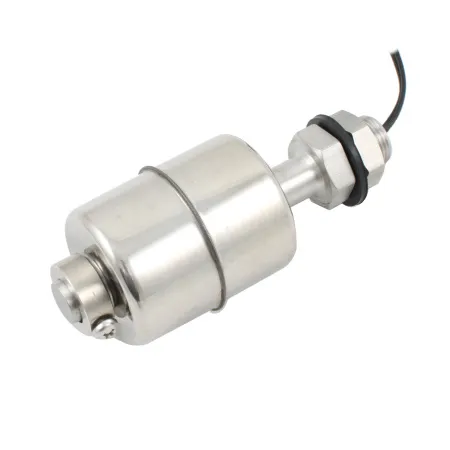 Поплавковый датчик уровня жидкости, вертикальное исполнение, -20 +120 С, соединение- резьба 3/8"PF нерж. сталь, кабель 500 мм, поплавок D=45 мм нерж. сталь