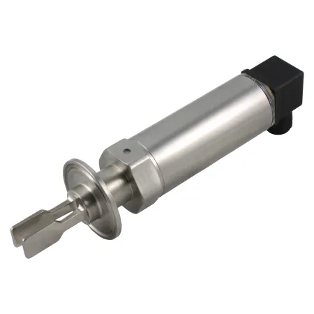 Вибрационный датчик предельного уровня жидкостей, -40 +150°С, Pmax=40 bar, 12 - 55 VDC, IP65, соединение - Clamp DN40, удлинение 40 мм, нерж. сталь 316L, электрополировка зондов, шероховатость ≤ 0,6 мкм, выход PNP/NPN, разъем DIN 43650