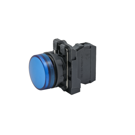 Лампа сигнальная синяя, 24V AС/DC, IP65, пластик
